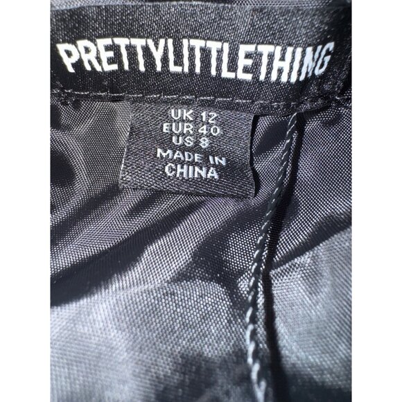 NWT PrettyLittleThing  Medium Black Puffer Jacket Polyester - Picture 2 of 12